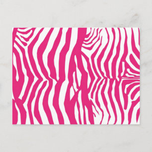 Roze zebrastripes briefkaart