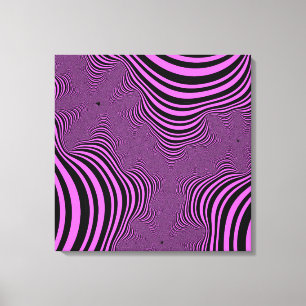 Roze zebrastripes canvas afdruk