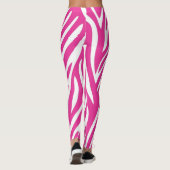 Roze zebrastripes leggings (Achterkant)