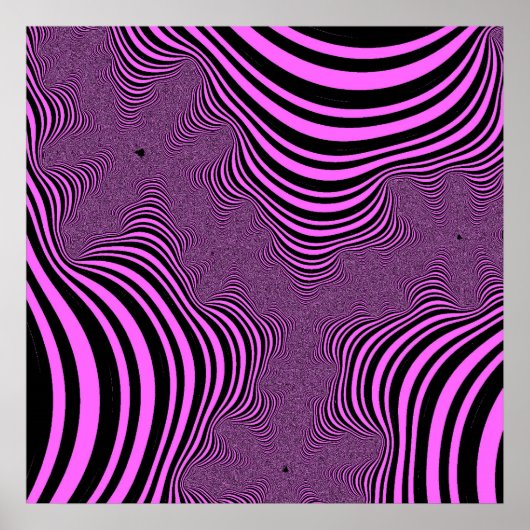 Roze zebrastripes poster (Voorkant)