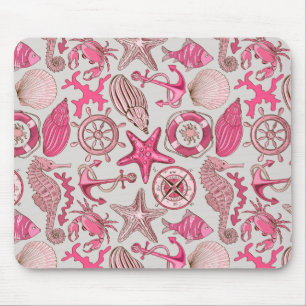 Roze Zee Patroon Muismat