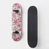 Roze Zee Patroon Skateboard (Voorkant)
