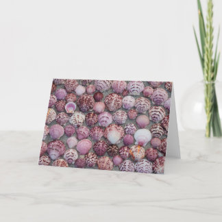 Roze Zee Schelp Vouw Dankkaart Bedankkaart