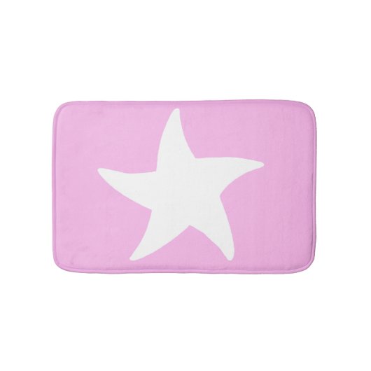Roze Zee Star Bath Mat (Voorkant)