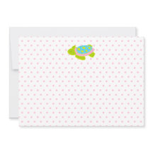 Roze Zee Turtle Note Card Stationery