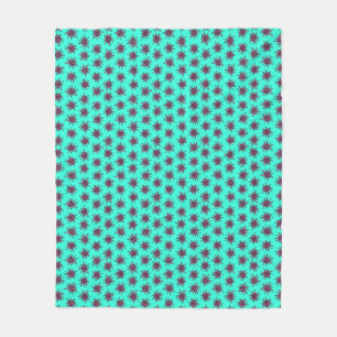 Roze Zee Urchins Aquamarine Fleece Blanket