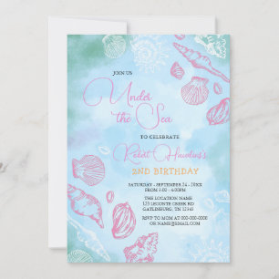 Roze zeehonden onder de Zee Ocean Birthday Kaart