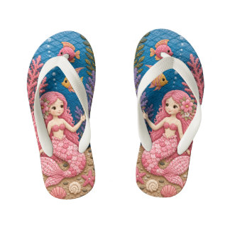 Roze Zeemeermin Dekbed Kinder Teenslippers