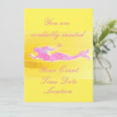 roze zeemeermin kaart (Staand voorkant)