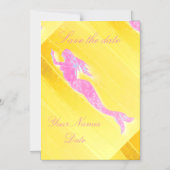 roze zeemeermin magnetische uitnodiging (Voorkant)