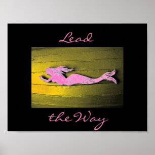 roze zeemeermin poster