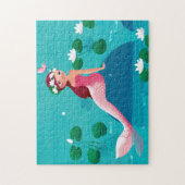 Roze Zeemeermin Puzzle Legpuzzel (Verticaal)