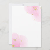 Roze Zeemeermin Verjaardagsfeestje onder het Zee Z Kaart (Achterkant)