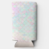 Roze Zeemeerminvinpatroon Opal Blikje Koeler (Achterkant)