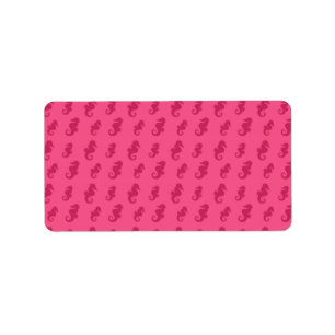 Roze zeepaardjes etiket