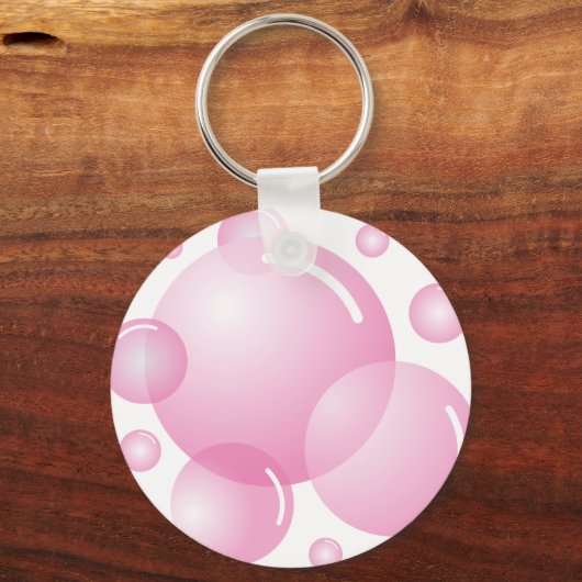 Roze zeepbellen sleutelhanger (Voorkant)