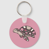Roze zeeschildpad sleutelhanger (Achterkant)