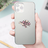Roze zeeschildpad sticker (Telefoon)