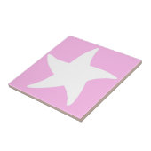 Roze Zeester Tegeltje (Zijkant)