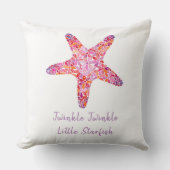 Roze Zeesterren Vierkante Kussen (Voorkant)