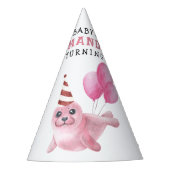 Roze zegel 1e verjaardag onder het Zee Feesthoedjes (Voorkant)