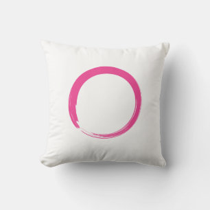 Roze Zen-symbool / Enso-cirkel Kussen