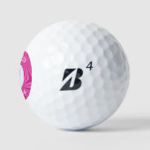 Roze Zig Zag Christelijk Cross gepersonaliseerd Golfballen (Logo)