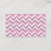 Roze Zig Zag Quilt Pattern Gifts for her Visitekaartje (Achterkant)
