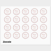 Roze Zigzag Border Dank u Sticker (Vel)