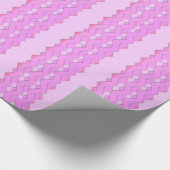 Roze Zigzag Cadeaupapier (Hoek)
