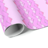 Roze Zigzag Cadeaupapier (Rol Hoek)
