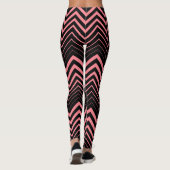 Roze Zigzag Chevron Leggings (Achterkant)