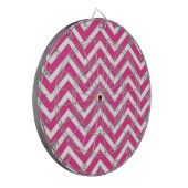 Roze Zigzag Chevron Pattern Dartbord (Voorkant Links)