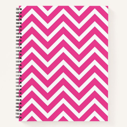 Roze Zigzag Chevron Pattern Notitieboek (Voorkant)