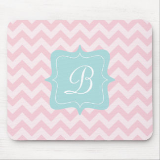 Roze Zigzag Monogram Muismat