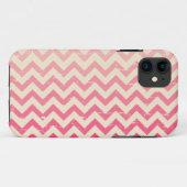 Roze Zigzag Ombre iPhone 5 Hoesje (Achterkant (horizontaal))