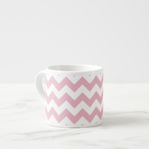 Roze Zigzag, Roze Chevron, Geometrisch Patroon Espresso Kop