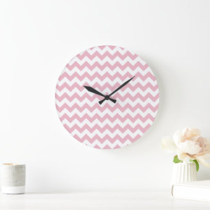 Roze Zigzag, Roze Chevron, Geometrisch Patroon Grote Klok