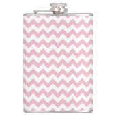 Roze Zigzag, Roze Chevron, Geometrisch Patroon Heupfles (Voorkant)