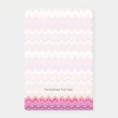 Roze zigzagachtergrond post-it® notes (Voorkant)