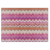 Roze zigzagachtergrond snijplank (Voorkant)