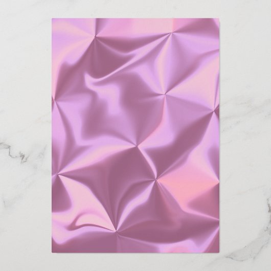 Roze zijde opslaan Datum Gold geperst Folie Uitnodiging (Achterkant)