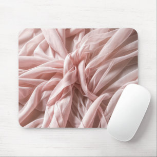 Roze Zijde Stof Twist Ontwerp Muismat
