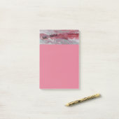 Roze Zilver Abstract Personaliseren Post it Notes (Op bureau)