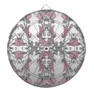 Roze Zilver Decoratief Dartbord