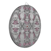 Roze Zilver Decoratief Dartbord (Voorkant Links)