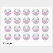 Roze & Zilver Diamond Sweet 16 Sticker (Vel)