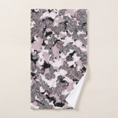 Roze zilver en zwarte schoonheidsspill Glam Gloss  Bad Handdoek (Handdoek)