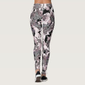 Roze zilver en zwarte schoonheidsspill Glam Gloss  Leggings (Achterkant)