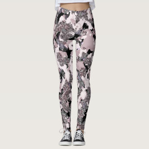 Roze zilver en zwarte schoonheidsspill Glam Gloss  Leggings